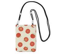LfearTesa Petit sac à bandoulière, portefeuille pour téléphone portable, porte-monnaie, sac à bandoulière, amateur de tomates et de fruits,Noir