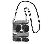 LfearTesa Petit sac à bandoulière, portefeuille pour téléphone portable, sac à main, sac à bandoulière, English Springer Spaniel,Noir