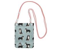LfearTesa Petit sac à bandoulière, portefeuille pour téléphone portable, sac à main, sac à bandoulière, bouvier bernois,Rose