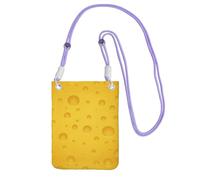 LfearTesa Petit sac à bandoulière, portefeuille pour téléphone portable, sac à main, sac à bandoulière, jaune fromage,Violet