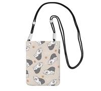 LfearTesa Petit sac à bandoulière, portefeuille pour téléphone portable, sac à main, sac à bandoulière, motif vieux berger anglais,Noir