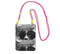 LfearTesa Petit sac à bandoulière, portefeuille pour téléphone portable, sac à main, sac à bandoulière, English Springer Spaniel,Fuchsia