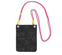 LfearTesa Petit sac à bandoulière, portefeuille pour téléphone portable, sac à main, sac à bandoulière, science abstraite, chimie,Fuchsia