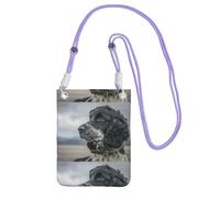 LfearTesa Petit sac à bandoulière, portefeuille pour téléphone portable, sac à main, sac à bandoulière, Cocker Spaniel anglais, grandes oreilles bouclées, noir,Violet