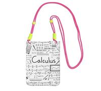 LfearTesa Petit sac à bandoulière, portefeuille pour téléphone portable, sac à main, sac à bandoulière, sac à dos, mathématiques, géométrie, geek, calcul,Fuchsia