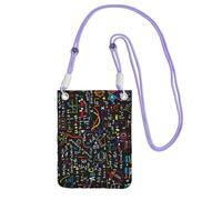 LfearTesa Petit sac à bandoulière, portefeuille pour téléphone portable, sac à main, sac à bandoulière, formule mathématique et physique,Violet