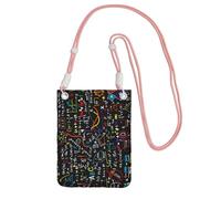 LfearTesa Petit sac à bandoulière, portefeuille pour téléphone portable, sac à main, sac à bandoulière, formule mathématique et physique,Rose