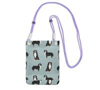 LfearTesa Petit sac à bandoulière, portefeuille pour téléphone portable, sac à main, sac à bandoulière, bouvier bernois,Violet