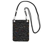 LfearTesa Petit sac à bandoulière, portefeuille pour téléphone portable, sac à main, sac à bandoulière, équation mathématique, formules mathématiques,Noir