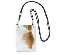 LfearTesa Petit sac à bandoulière, portefeuille pour téléphone portable, sac à main, sac à bandoulière, motif chien Shiba Inu mignon,Noir