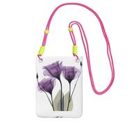 LfearTesa Petit sac à bandoulière, portefeuille pour téléphone portable, sac à main, sac à bandoulière, motif fleurs d'espoir violet lavande,Fuchsia