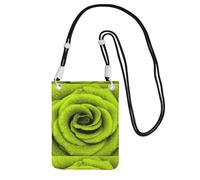 LfearTesa Petit sac à bandoulière, portefeuille pour téléphone portable, sac à main, sac à bandoulière, imprimé rose verte,Noir
