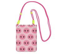 LfearTesa Petit sac à bandoulière, portefeuille pour téléphone portable, sac à main, sac à bandoulière, joli nez de cochon,Fuchsia