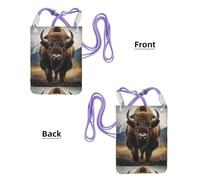 LfearTesa Petit sac à bandoulière, portefeuille pour téléphone portable, sac à main, sac à bandoulière, bison d'Amérique du Nord,Violet