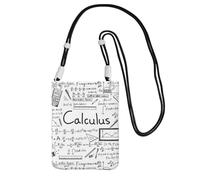 LfearTesa Petit sac à bandoulière, portefeuille pour téléphone portable, sac à main, sac à bandoulière, sac à dos, mathématiques, géométrie, geek, calcul,Noir