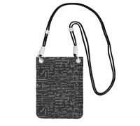 LfearTesa Petit sac à bandoulière, portefeuille pour téléphone portable, sac à main, sac à bandoulière, professeur de mathématiques,Noir