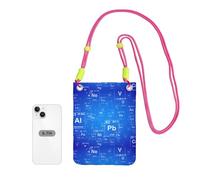 LfearTesa Petit sac à bandoulière, portefeuille pour téléphone portable, sac à main, sac à bandoulière, professeur de sciences, éléments amusants, tableau périodique,Fuchsia