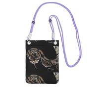 LfearTesa Petit sac à bandoulière, portefeuille pour téléphone portable, sac à main, sac à bandoulière, motif serpent python,Violet