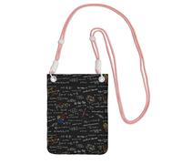LfearTesa Petit sac à bandoulière, portefeuille pour téléphone portable, sac à main, sac à bandoulière, équation mathématique, formules mathématiques,Rose