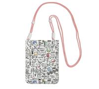 LfearTesa Petit sac à bandoulière, portefeuille pour téléphone portable, sac à main, sac à bandoulière, expériences scientifiques en chimie,Rose