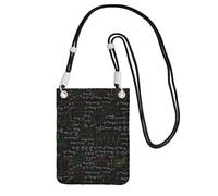 LfearTesa Petit sac à bandoulière, portefeuille pour téléphone portable, sac à main, sac à bandoulière, symboles mathématiques noirs, formule mathématique,Noir