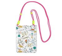 LfearTesa Petit sac à bandoulière pour téléphone portable, portefeuille, sac à main, sac à bandoulière, laboratoire scientifique, éducation, biologie, chimie,Fuchsia