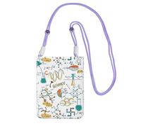 LfearTesa Petit sac à bandoulière pour téléphone portable, portefeuille, sac à main, sac à bandoulière, laboratoire scientifique, éducation, biologie, chimie,Violet