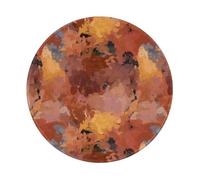 LfearTesa Tapis de Souris Rond de 20 cm (8 Pouces) Trendy Chic Terracotta Rust Orange Brown, imperméable et antidérapant, Base en Caoutchouc.