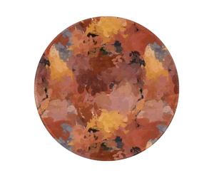 LfearTesa Tapis de Souris Rond de 20 cm (8 Pouces) Trendy Chic Terracotta Rust Orange Brown, imperméable et antidérapant, Base en Caoutchouc.