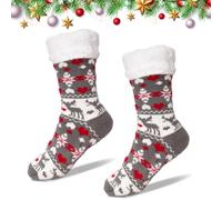 LFENYIGI Chaussette Hiver Madame Homme,Chaussette Antidérapantes Hiver Madame,Chaussettes Thermiques épaisses en éponge,Chaudes Chaussettes Maison,Taille 36-39