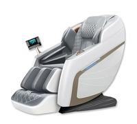 LFFTBK Fauteuil De Massage À Pression Zéro,Fauteuil Inclinable avec Rouleaux Shiatsu Et Repose-Jambes Allongés.(Bianco)
