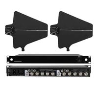 LFfwynog Distribution d'antennes sans Fil UHF avec amplificateur de Signal intégré, Large Bande passante de 400 à 950 MHz, idéale pour la sonorisation de théâtre et de scène.