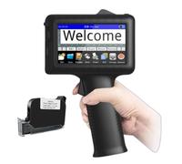 LFfwynog Imprimante à Jet d'encre Portable 4,3 Pouces, imprimante étiqueteuse Portable prenant en Charge Plus de 40 Langues et méthodes de Saisie pour Le numéro de lot/la Date, etc.,Machine+Cartridge