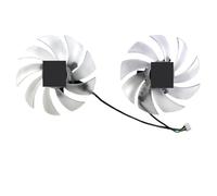 LFGOZSD Ventilateur de Remplacement pour Carte Graphique PowerColor pour Radeon RX6600 6600XT 6650XT Red Devil(Silver)