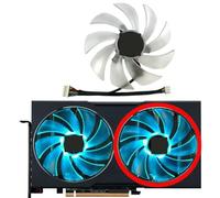 LFGOZSD Ventilateur de Remplacement pour Carte Graphique PowerColor Radeon RX7600 7600XT 7650 Hellhound FD10015H12D(Right Fan)
