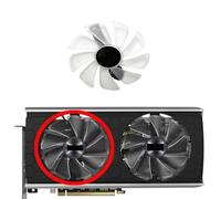 LFGOZSD Ventilateur de Remplacement pour Carte Graphique Sapphire pour Radeon RX5500XT 5600XT 5700 5700XT Nitro+Pulse FS10015M12D(Left Fan blueLED)