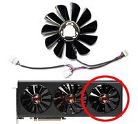 LFGOZSD Ventilateur de Remplacement pour Carte Graphique XFX pour Radeon RX5600XT 5700 5700XT 6 Go Thicc III Ultra Snow Wolf Overseas Edition(Right-Fan)