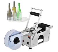 LFHWHKJ Étiqueteuse Manuelle pour Bouteilles Rondes, étiqueteuse Semi-Automatique pour Bouteilles Plates, adaptée aux Bouteilles en Verre cylindriques d'un diamètre de 0,6 à 4,7 cm.