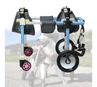 LFHWHKJ Fauteuil roulant 4 roues for chien, chariot réglable avec aide à la marche et à la mobilité, fauteuil roulant léger à quatre roues for animaux blessés, handicapés, paralysés ou souffrant de fa
