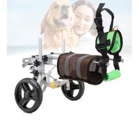 LFHWHKJ Fauteuil roulant for chien à 2 roues, réglable et léger, avec roulettes, aide à la mobilité des pattes arrières, attelle for pattes et soutien des hanches.(Gray,B)