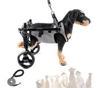 LFHWHKJ Fauteuil roulant for chien avec corde de traction, chariots for chiens avec pattes arrière réglables et légères, aide à la mobilité des membres postérieurs for animaux blessés, handicapés, par