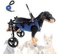 LFHWHKJ Fauteuil roulant for chien avec corde de traction for les pattes arrière, chariots for petits chiens avec aides à la mobilité réglables et légères for les pattes arrières handicapées, attelle