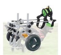 LFHWHKJ Fauteuil roulant for chien avec pattes arrière réglables, chariot léger à 2 roues, aide à la mobilité des pattes arrières for animaux handicapés, for attelle de patte et soutien des hanches(Gr