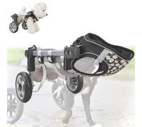 LFHWHKJ Fauteuil roulant for chien for pattes arrière 2/4 roues, chariots réglables for chiens avec roues, aides à la mobilité légères for les pattes arrière handicapées, attelle for pattes et support