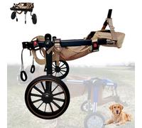 LFHWHKJ Fauteuil roulant for chien, réglable et léger, avec 2 roues, aide à la marche des membres postérieurs, support for les jambes et les hanches des chiens de taille moyenne à grande.(L)