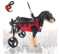 LFHWHKJ Fauteuil roulant for chiens, chariots for petits chiens avec corde de traction, réglable et léger, aide à la mobilité des membres postérieurs for animaux blessés, handicapés, paralysés ou faib