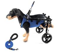 LFHWHKJ Fauteuil roulant for petit chien avec corde de traction for les pattes arrière, chariot réglable à 2 roues, aide à la mobilité des membres arrière des animaux de compagnie légers for les patte