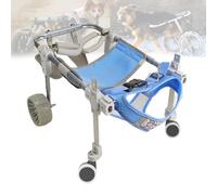 LFHWHKJ Fauteuil roulant réglable for chien for pattes arrière 2/4 roues, aides à la mobilité for la marche des membres arrière, chariots légers for chiens avec roues for pattes arrière handicapées, a