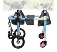 LFHWHKJ Fauteuil roulant réglable for chiens, chariot à 4 roues avec aide à la marche et à la mobilité, fauteuil roulant léger for animaux blessés, handicapés, paralysés ou souffrant de faiblesse des