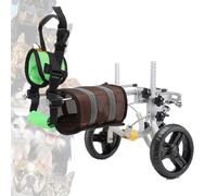 LFHWHKJ Fauteuil roulant réglable for chiens, chariots à deux roues, aide à la mobilité des pattes arrières des animaux de compagnie légers, attelle for pattes et soutien des hanches des chiens de pet